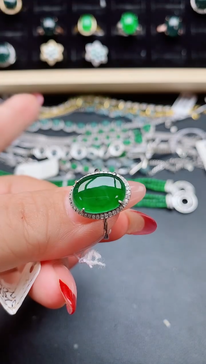 【闪购商品】翡翠戒指银S925镶嵌21321321