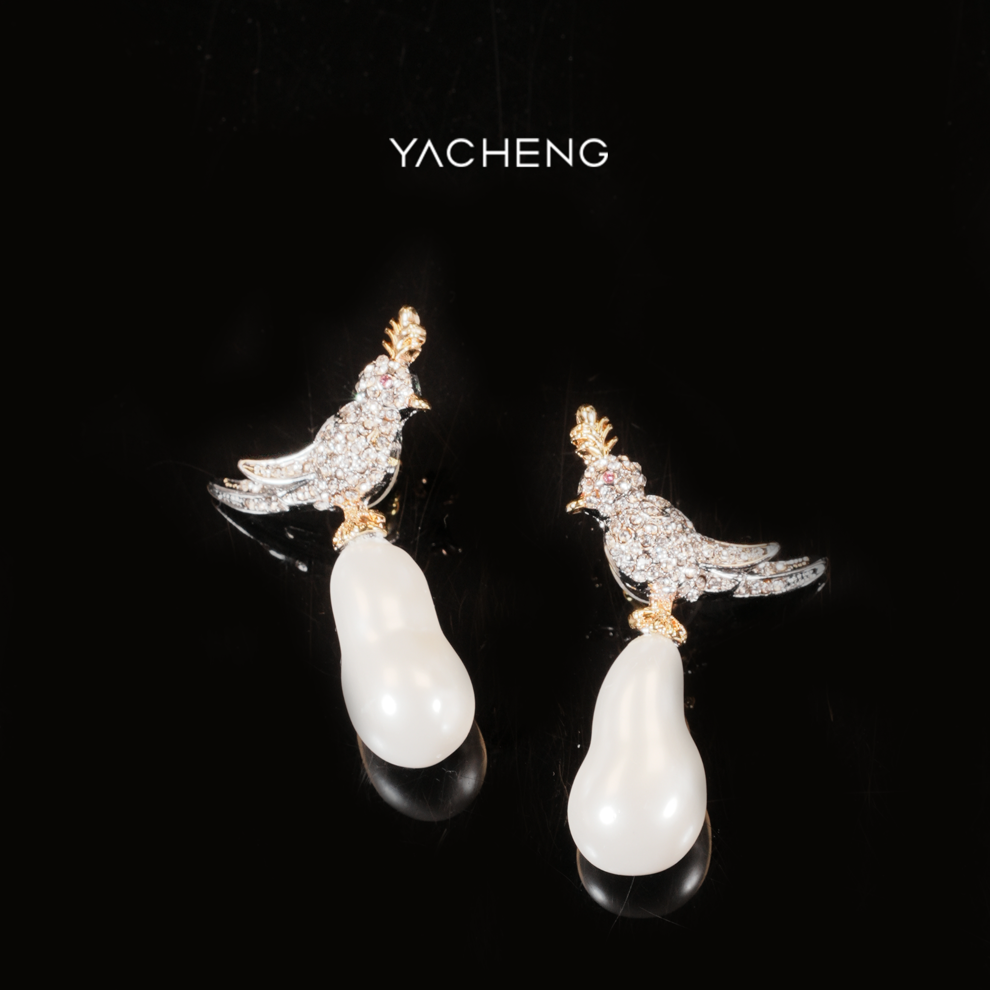 925银耳饰 【雅丞珠宝】石上鸟设计款耳饰