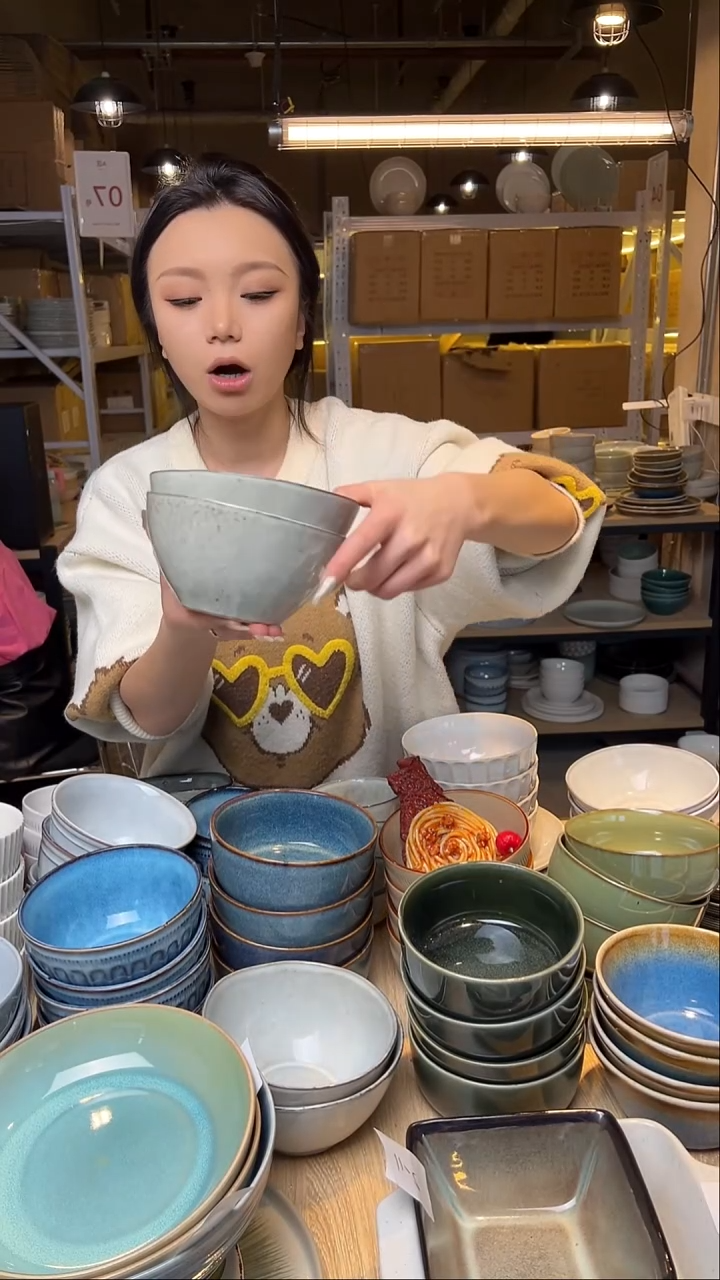 瓷230外贸尾货窑变釉下彩默外微瑕