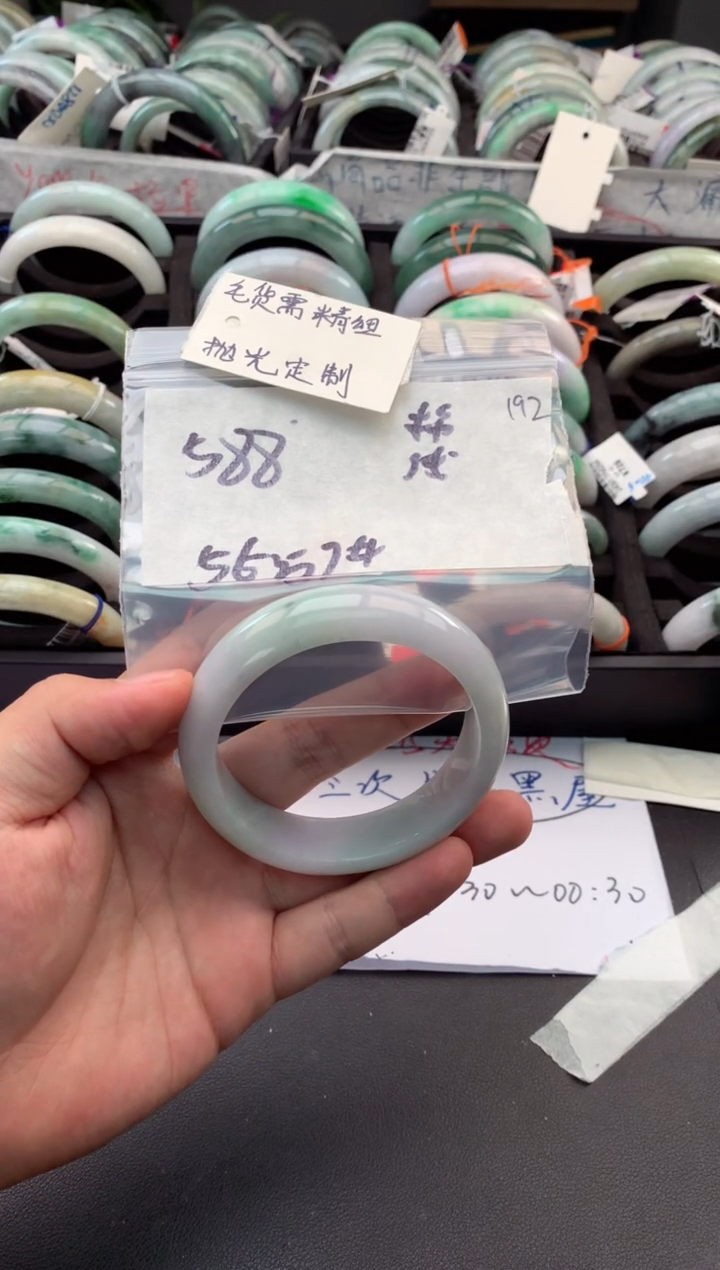 【闪购商品】定制翡翠未镶嵌毛货需精细抛光+多人