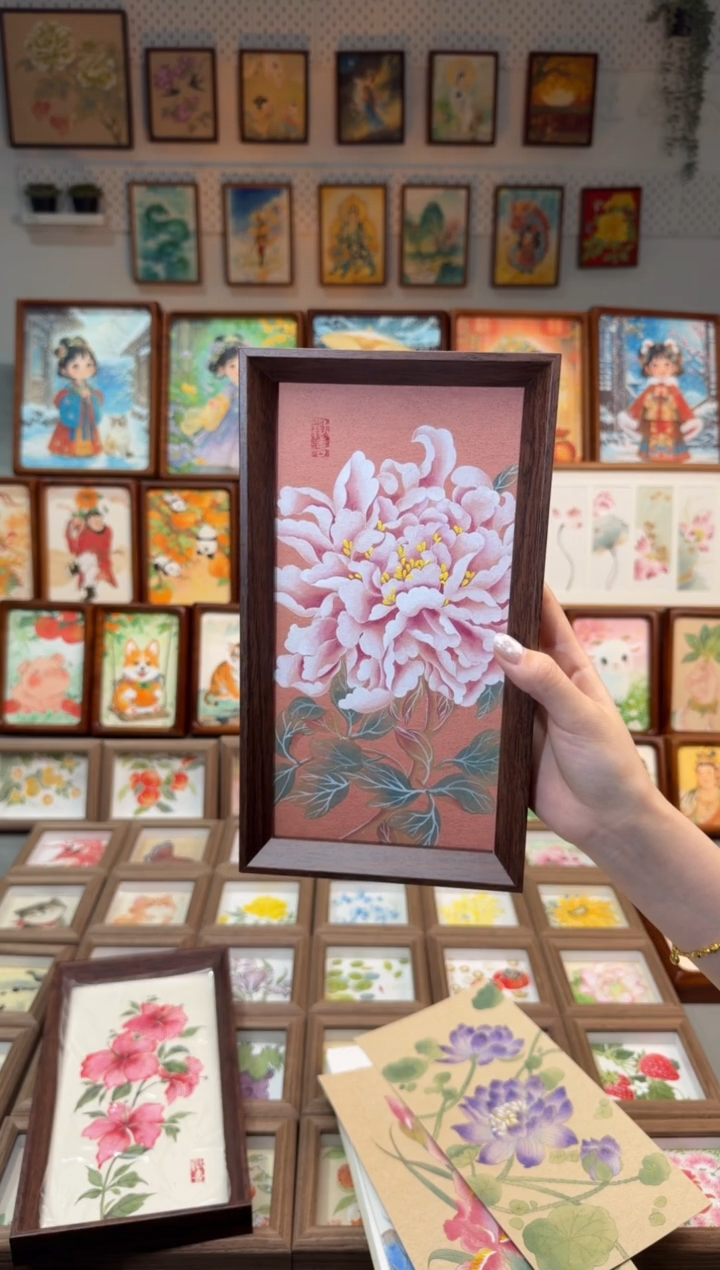 国画?****?红牡丹 手绘国画27