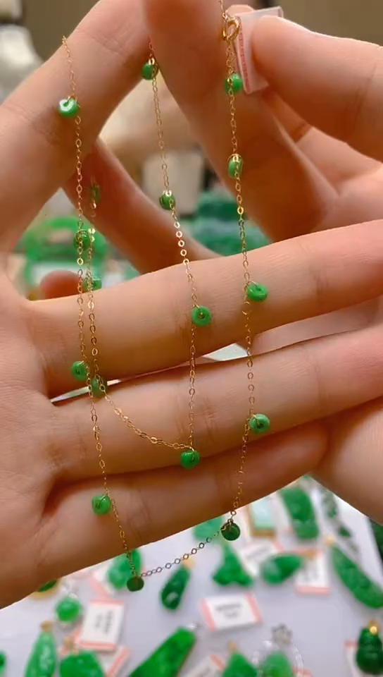 【闪购商品】翡翠颈饰18K金镶嵌新号开播，全场乱卖