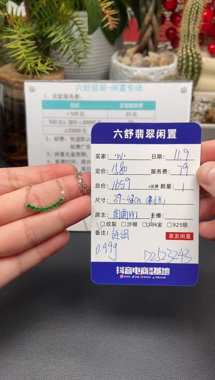 颈饰18K金镶嵌翡翠•*•D2523243