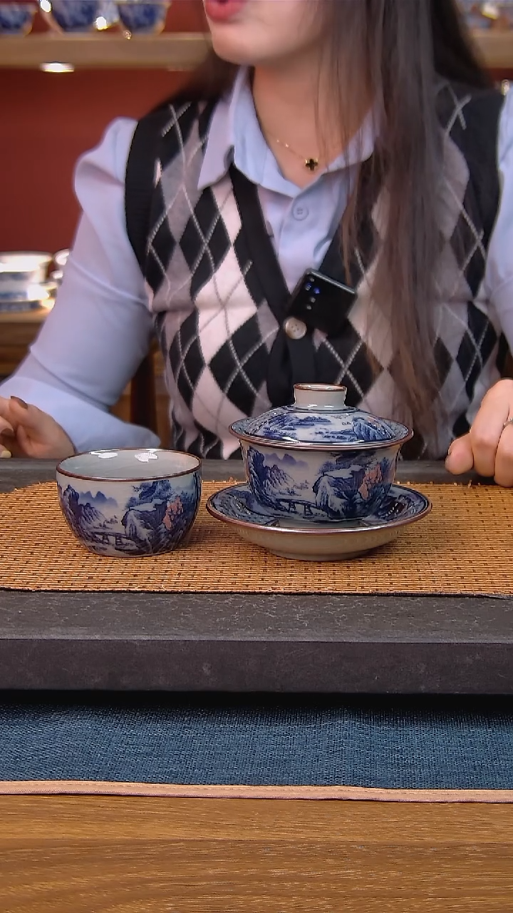 简装家用款2件套 老陶泥开片纹陶瓷茶具