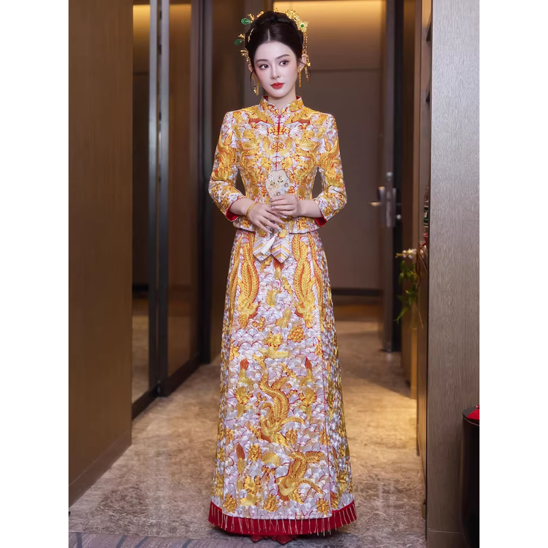 重工褂皇龙凤褂新娘婚服秀禾服2025新款中式嫁衣敬酒礼服秀和出阁