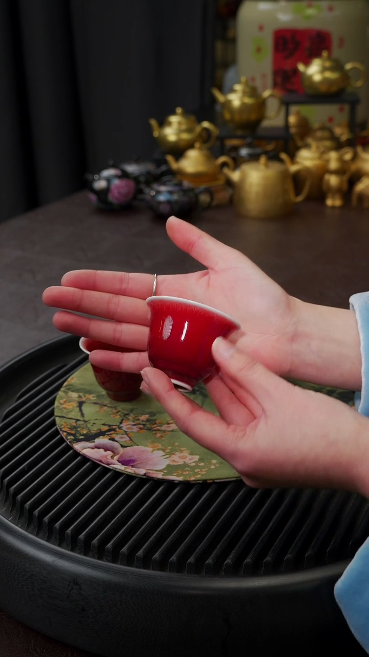 【闪购商品】杯【宜景窑郎红】闻香杯