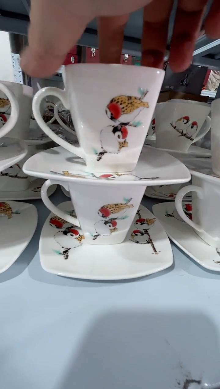 瓷片日用陶瓷（简装）咖啡杯1套