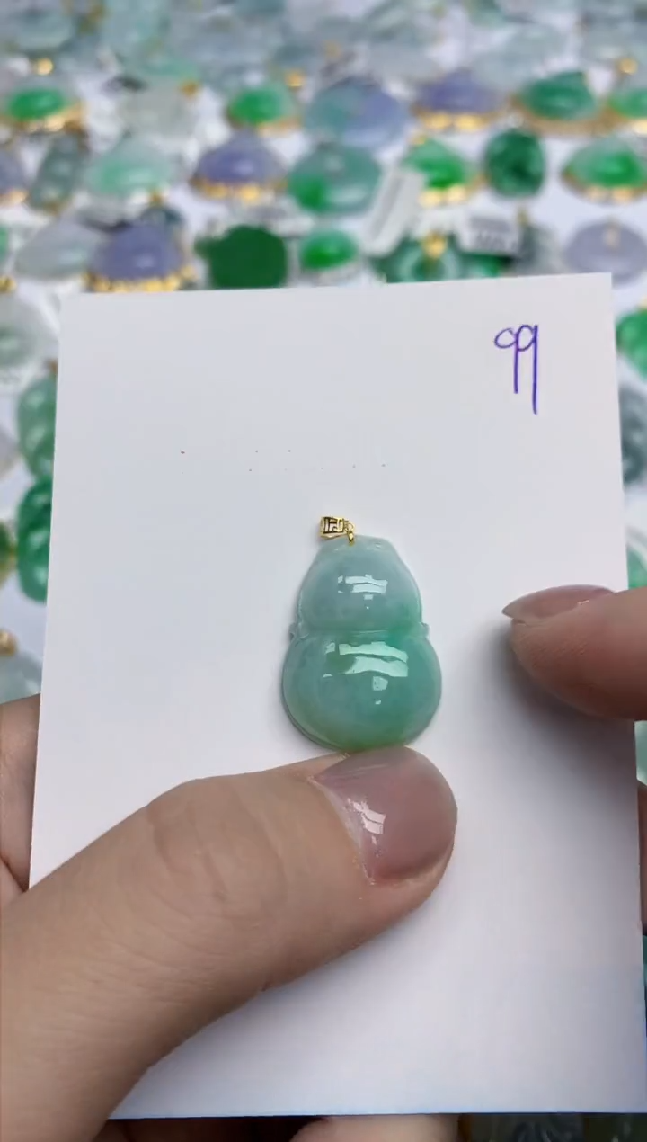 【闪购商品】翡翠颈饰18K金镶嵌天然翡翠A货