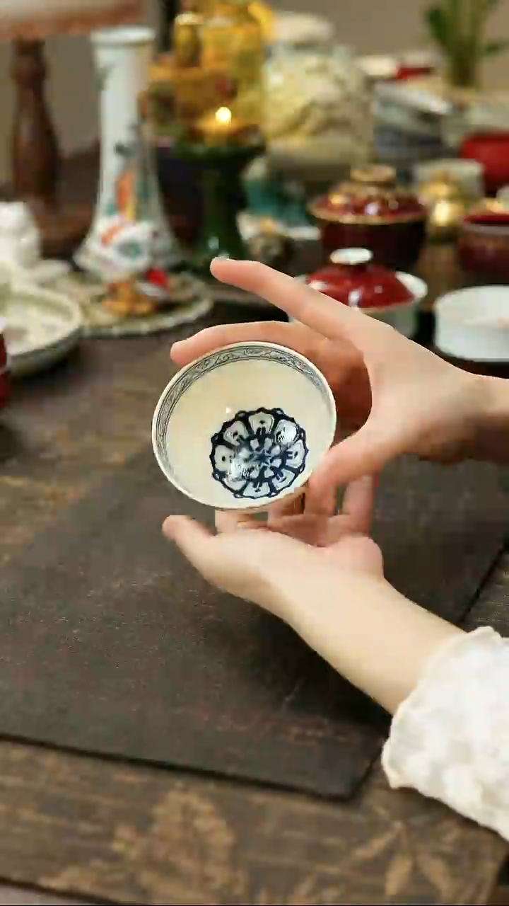 觅纤景德镇陶瓷杯碗柴烧多人