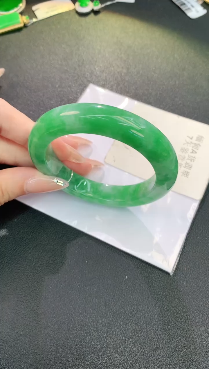 未镶嵌手镯翡翠神*赠礼盒证书 麦麦