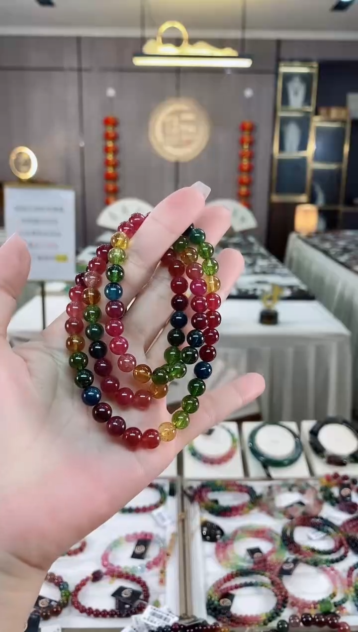 【闪购商品】三圈手串7mm+未镶嵌碧玺（多样性发一条）hon