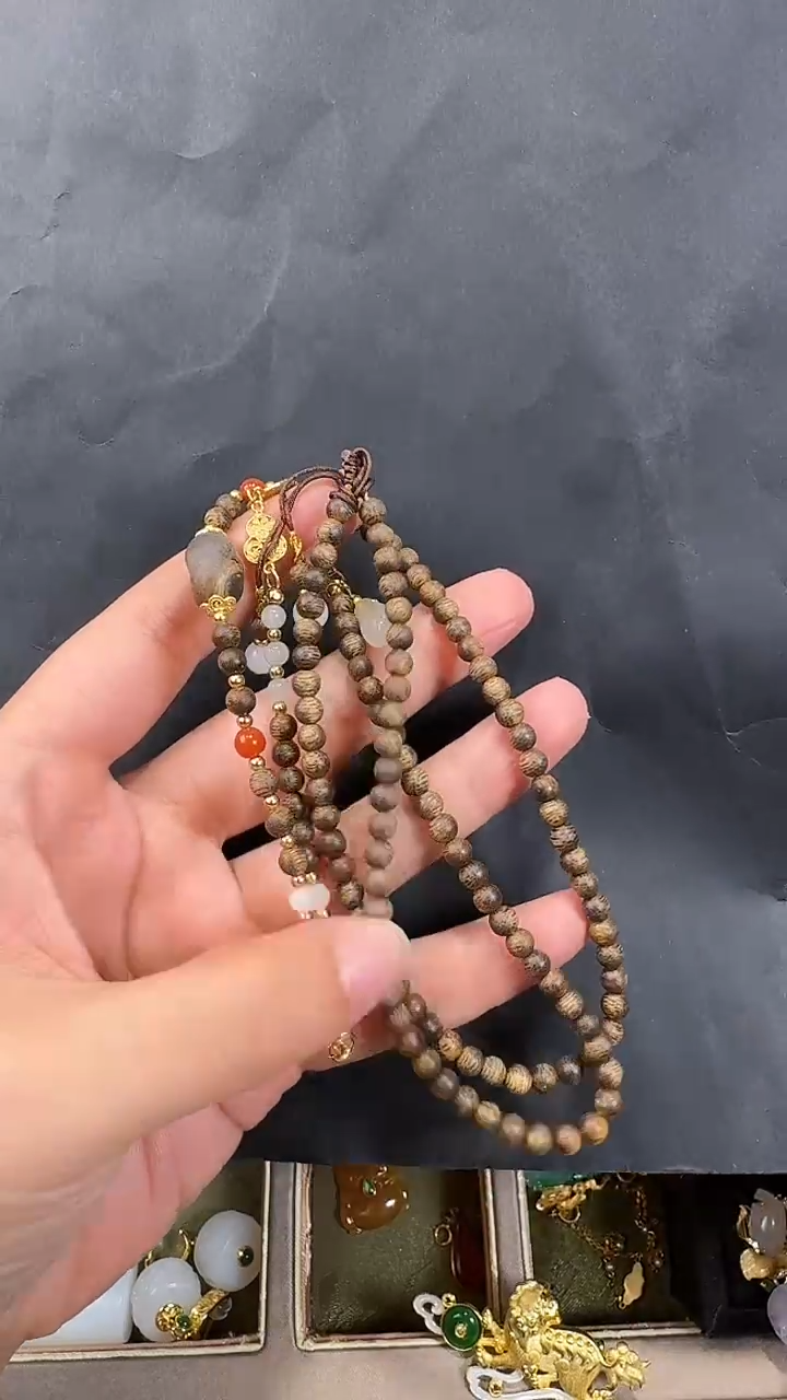 银S925镶嵌颈饰玛瑙/玉髓项链