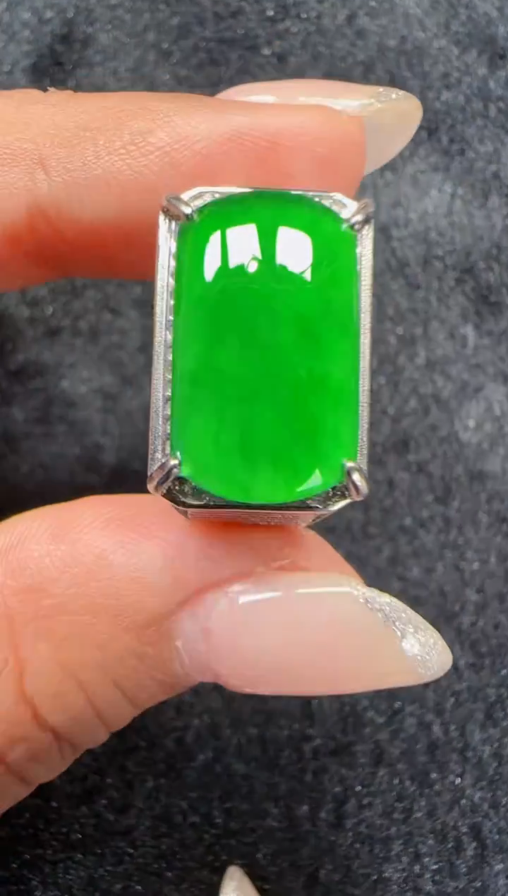 未镶嵌定制翡翠翡翠戒指21