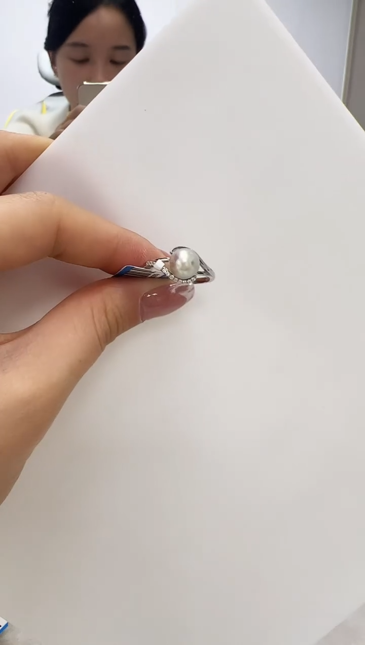 【闪购商品】海水珍珠DA银S925镶嵌戒指  C1085