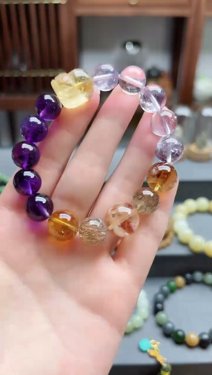 【闪购商品】水晶手串未镶嵌水晶多宝手串TF