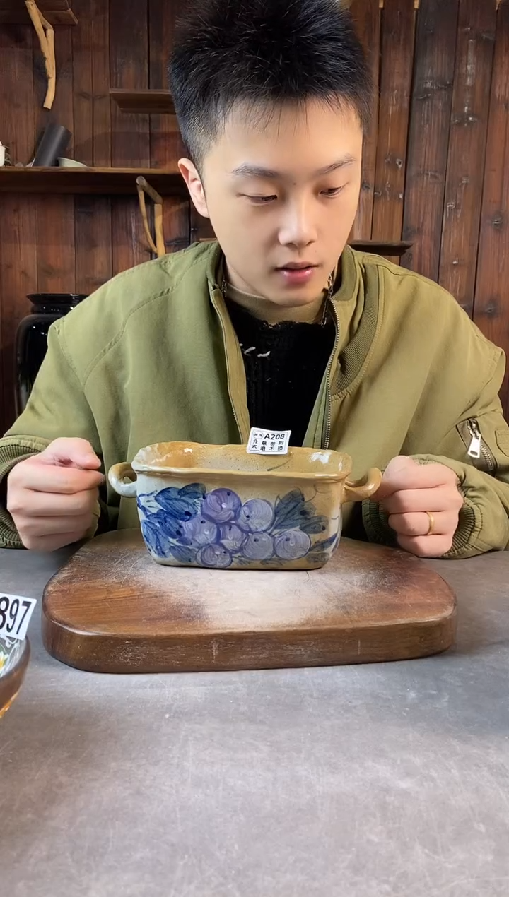 碗208瑕，手工手绘，超值陶瓷