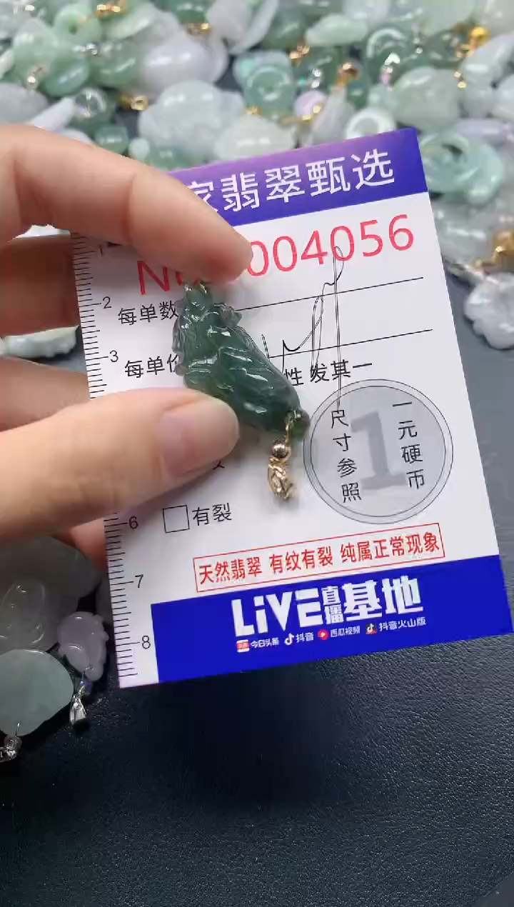 吊坠(不含链)未镶嵌翡翠4056