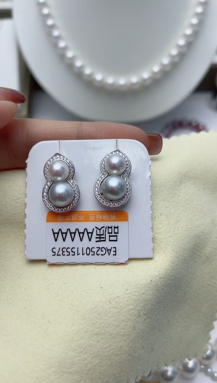 【闪购商品】海水珍珠耳饰银S925镶嵌W30