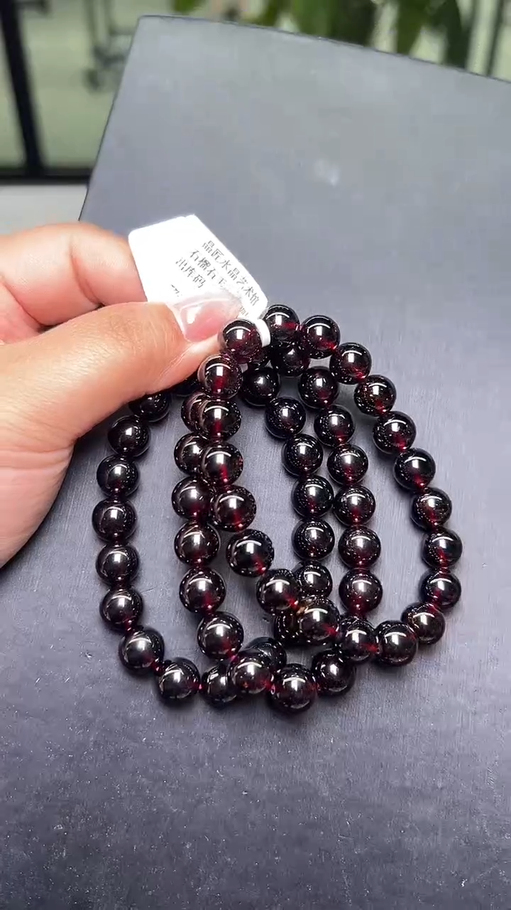 未镶嵌手串石榴石石榴石手串10mm+ J13558