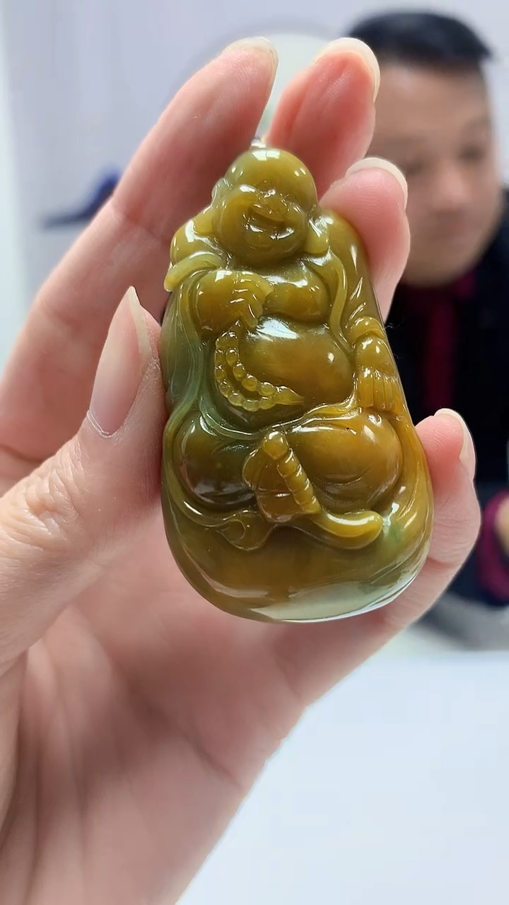 【闪购商品】定制翡翠未镶嵌4969zm-毛货挂件佛公167