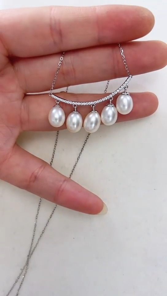 【闪购商品】淡水珍珠颈饰银S925镶嵌1