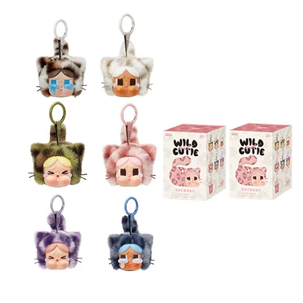 【代拆】POP MART/泡泡玛特CRYBABY豹豹猫猫系列搪胶毛绒挂件盲盒类