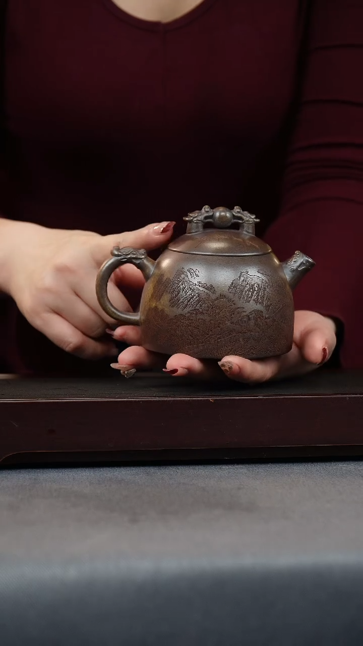 【闪购商品】紫砂茶壶云雾沉香泥 龙韵秦权