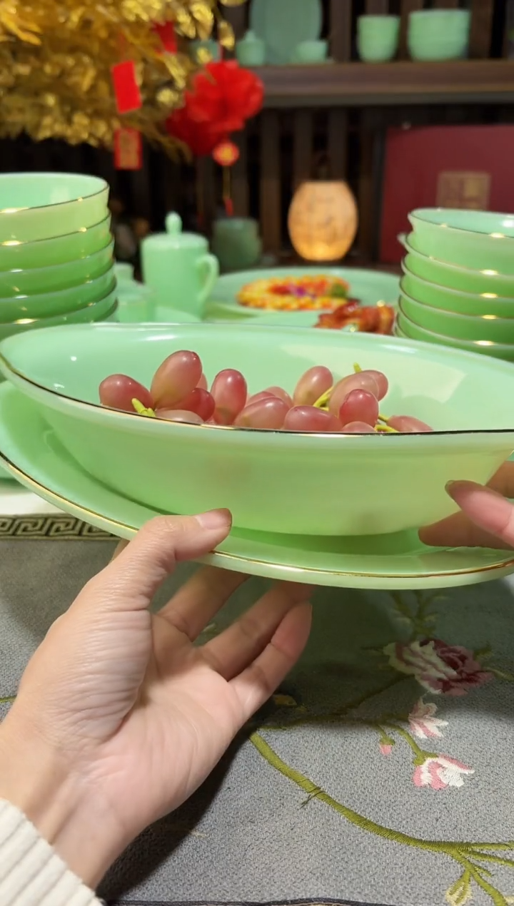 玉瓷鱼盘1个景德镇陶瓷 