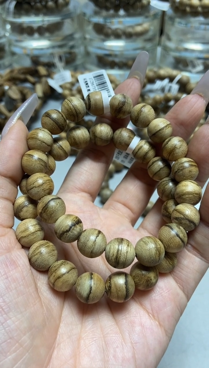 手串沉香达拉干圆珠单圈1.1+虎皮纹多样性发其一