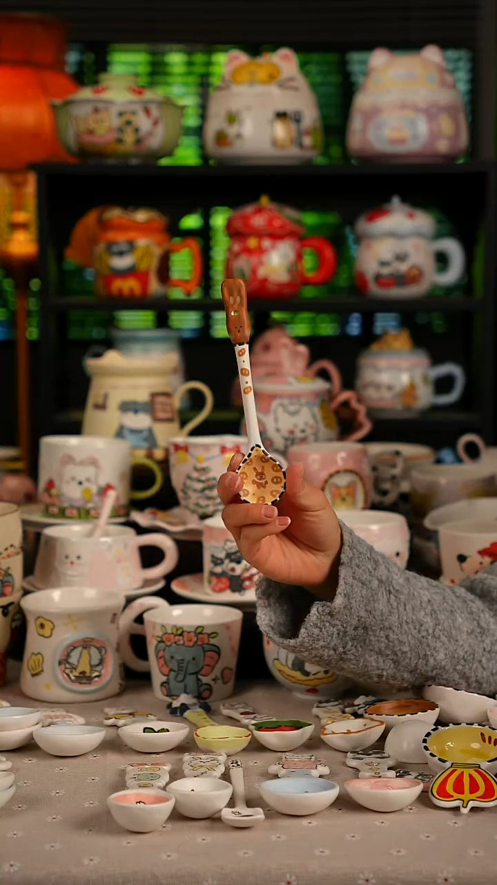 陶瓷无盖款景德镇高温釉下彩纯手绘创意瓷