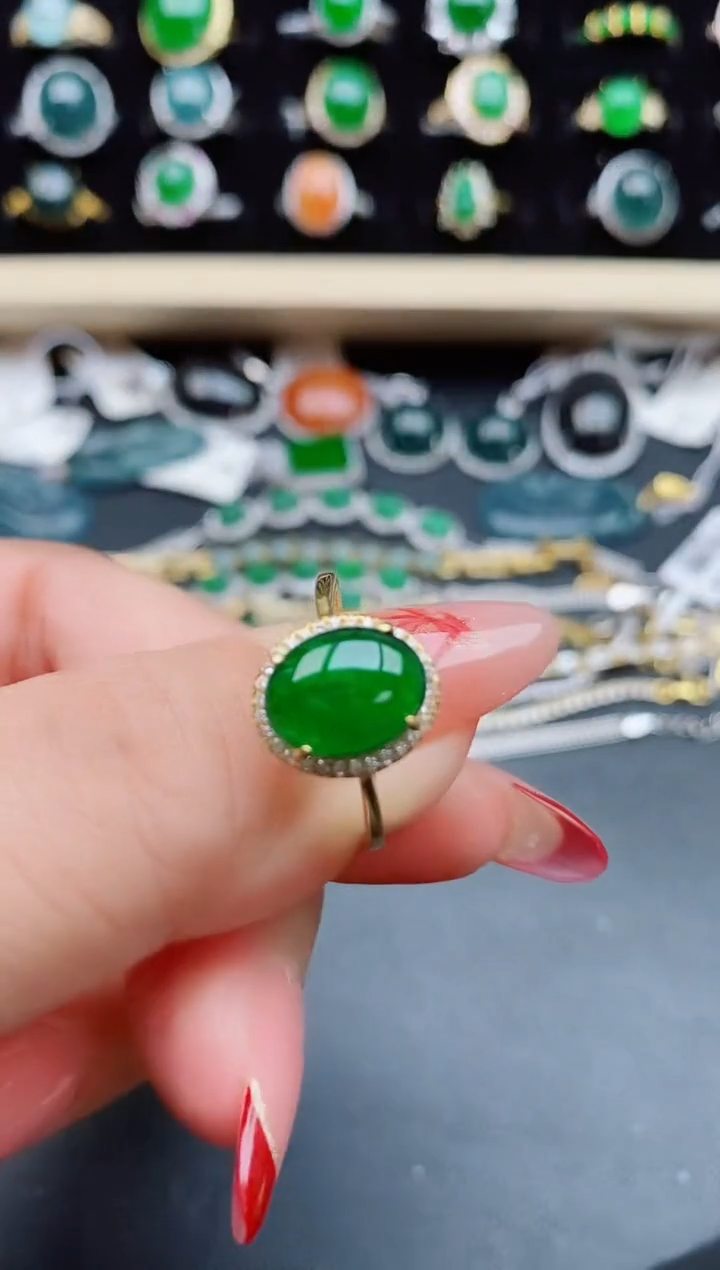 【闪购商品】翡翠戒指银S925镶嵌321321