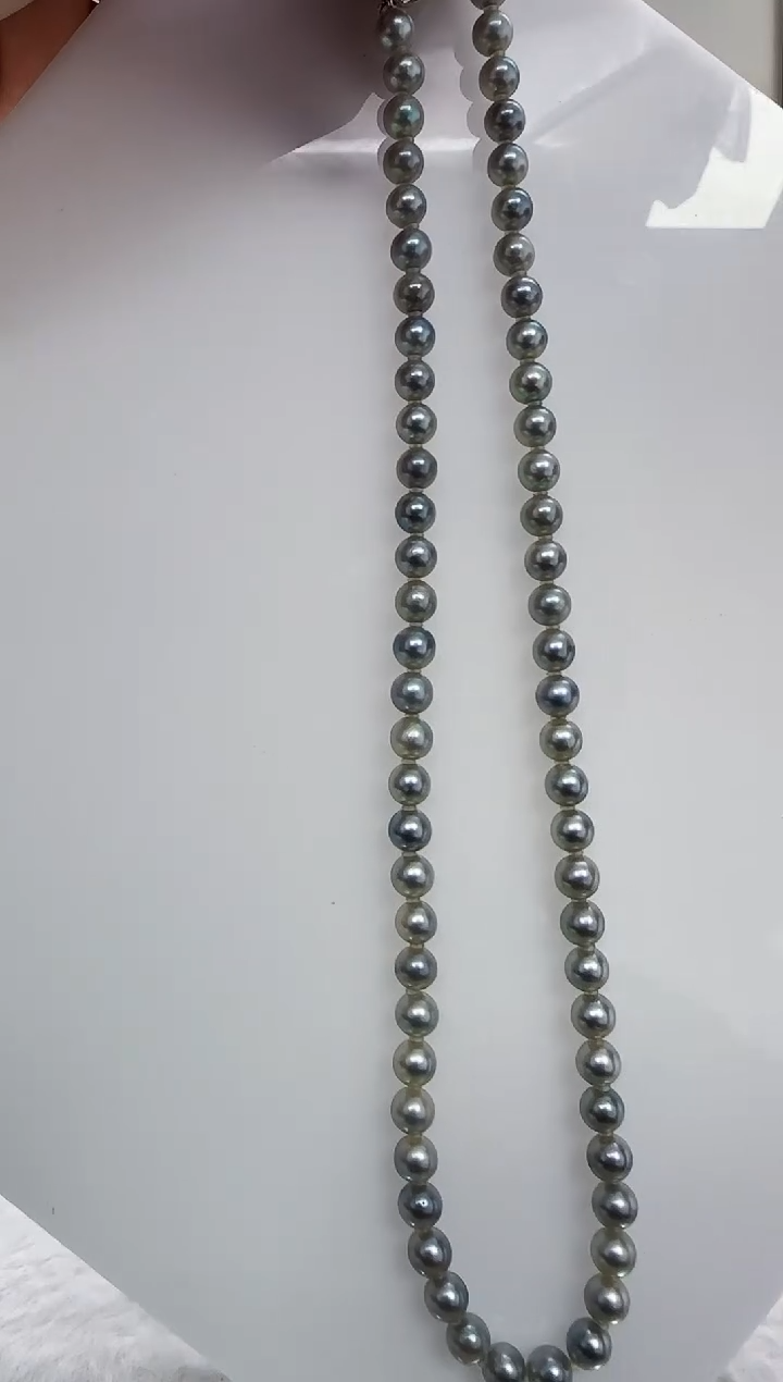 【闪购商品】海水珍珠DA未镶嵌灰珠串 t735