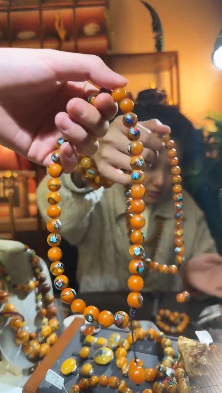 蜜蜡颈饰未镶嵌4612天然蜜蜡珠宝奇石