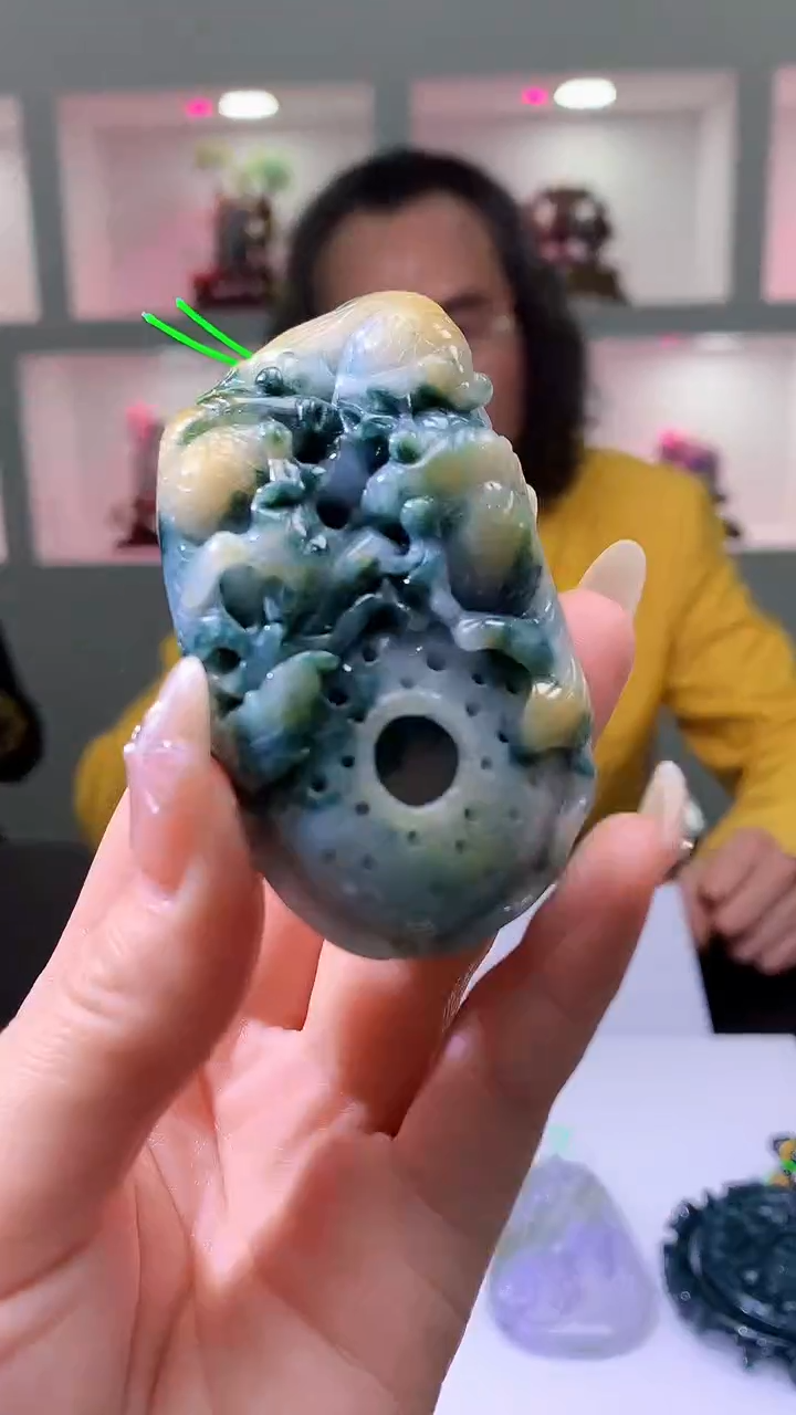 【闪购商品】定制翡翠未镶嵌8023jj-毛货挂件14