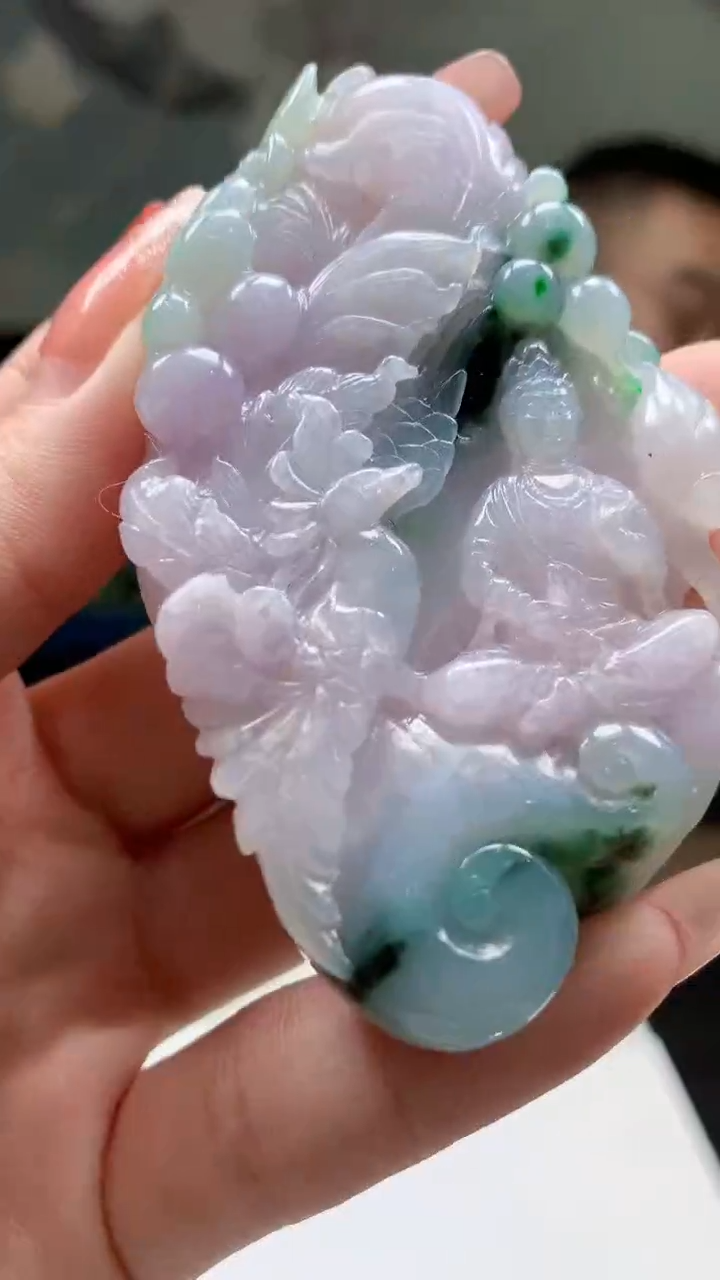 【闪购商品】定制翡翠未镶嵌1044ry-毛货挂件34