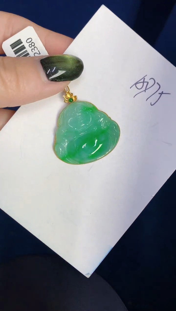 【闪购商品】翡翠颈饰18K金镶嵌00000000000