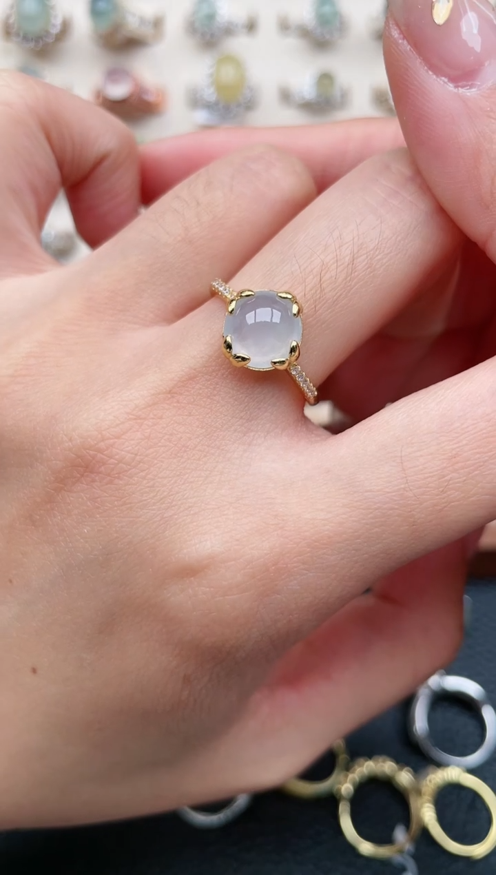 【闪购商品】翡翠戒指银S925镶嵌1111