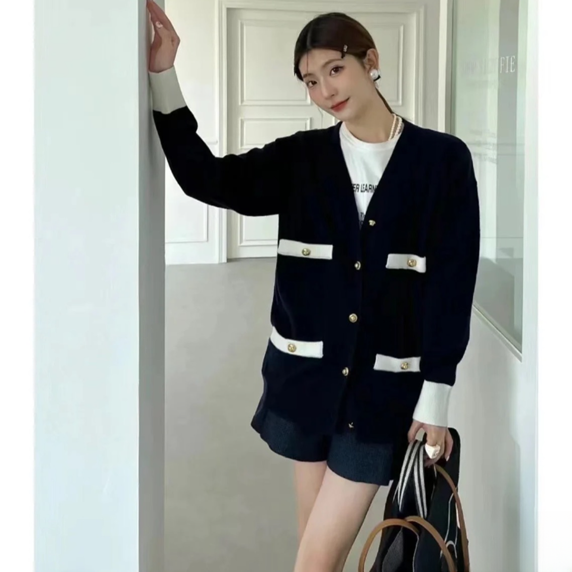 全新未使用 MIU MIU/缪缪 双双臻选/BC01071/谬谬开衫/38