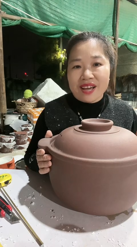 陶瑕疵6.5原陶锅带盖