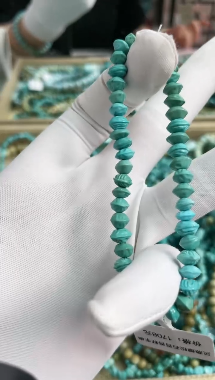 【闪购商品】绿松石珠宝奇石未镶嵌6mm+