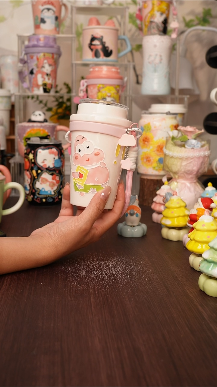 陶景德镇手绘的杯子 