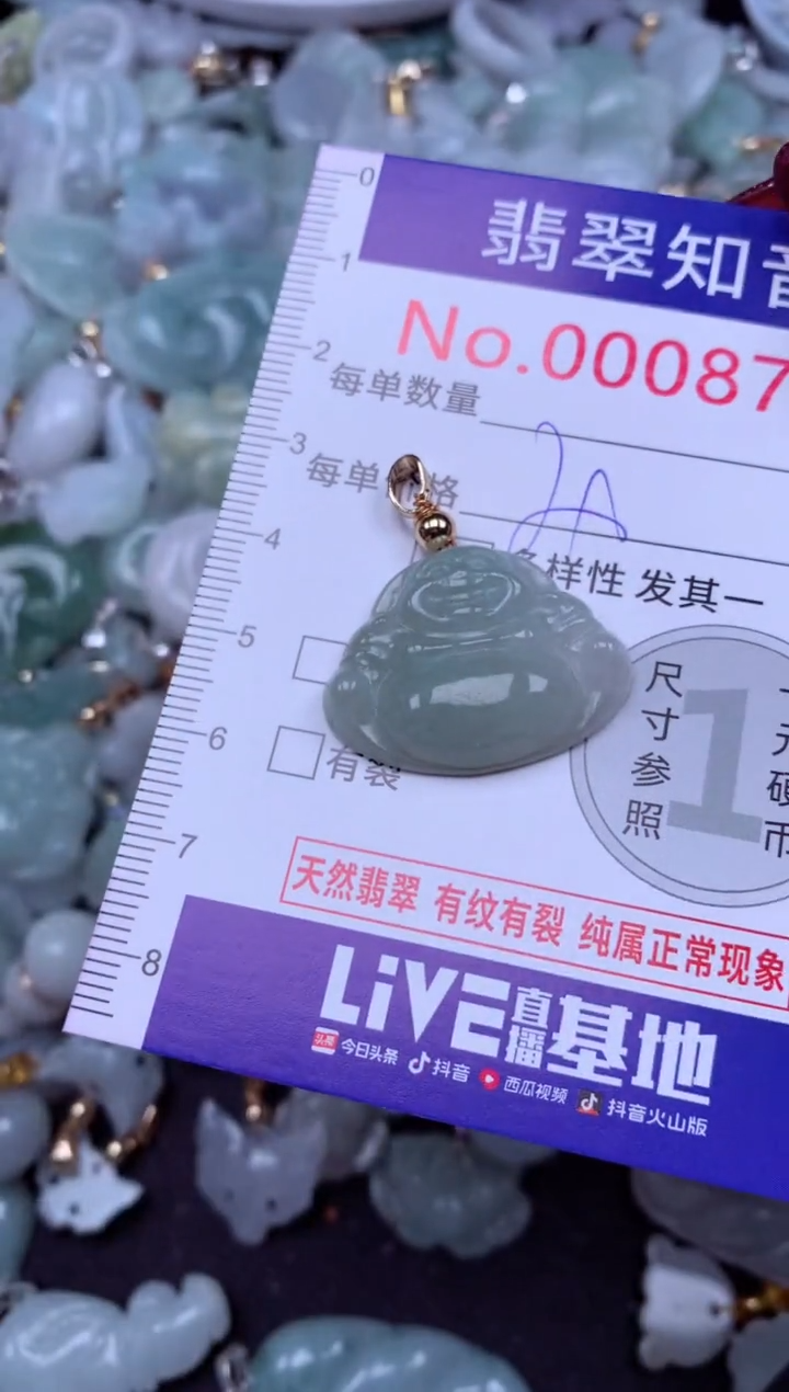 吊坠(不含链)未镶嵌翡翠8761