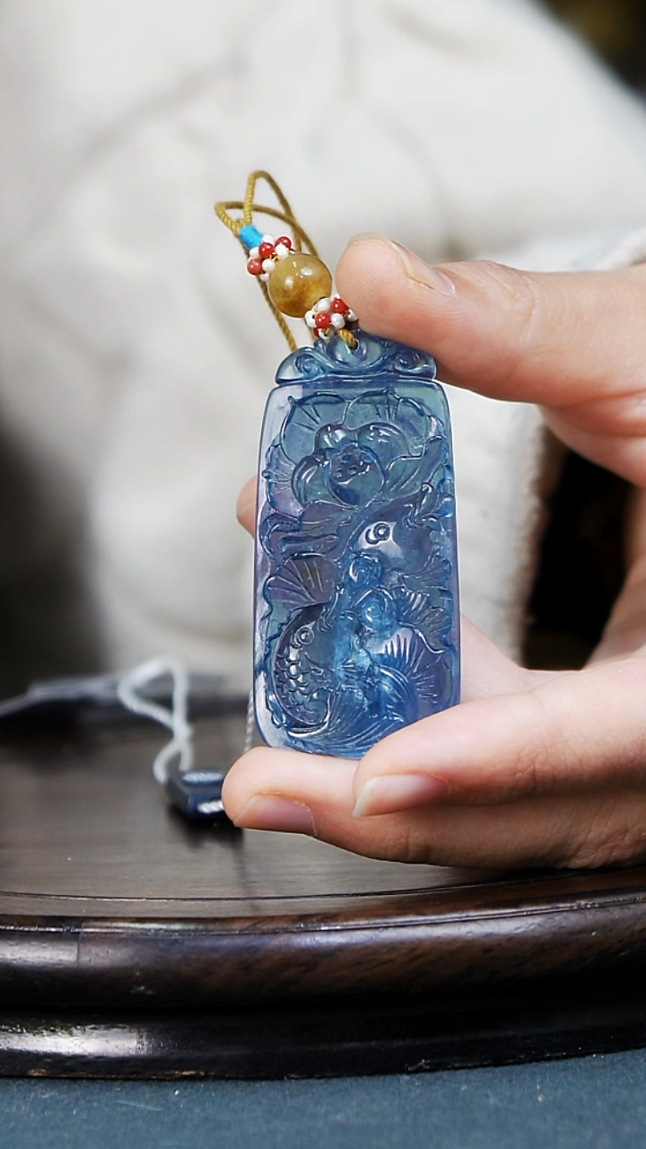 【闪购商品】铜文山居K海蓝宝挂件