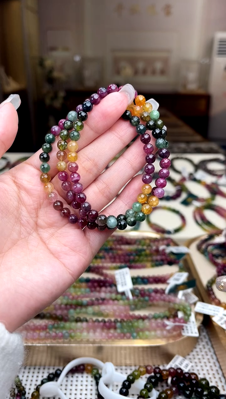 【闪购商品】碧玺/未镶嵌5mm+碧玺多圈多样性发货