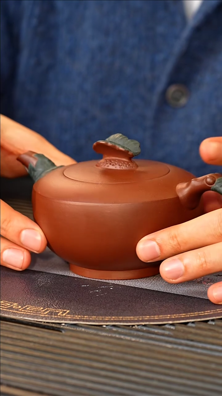 【闪购商品】紫砂茶壶GHJ 紫泥 彩蝶 280cc