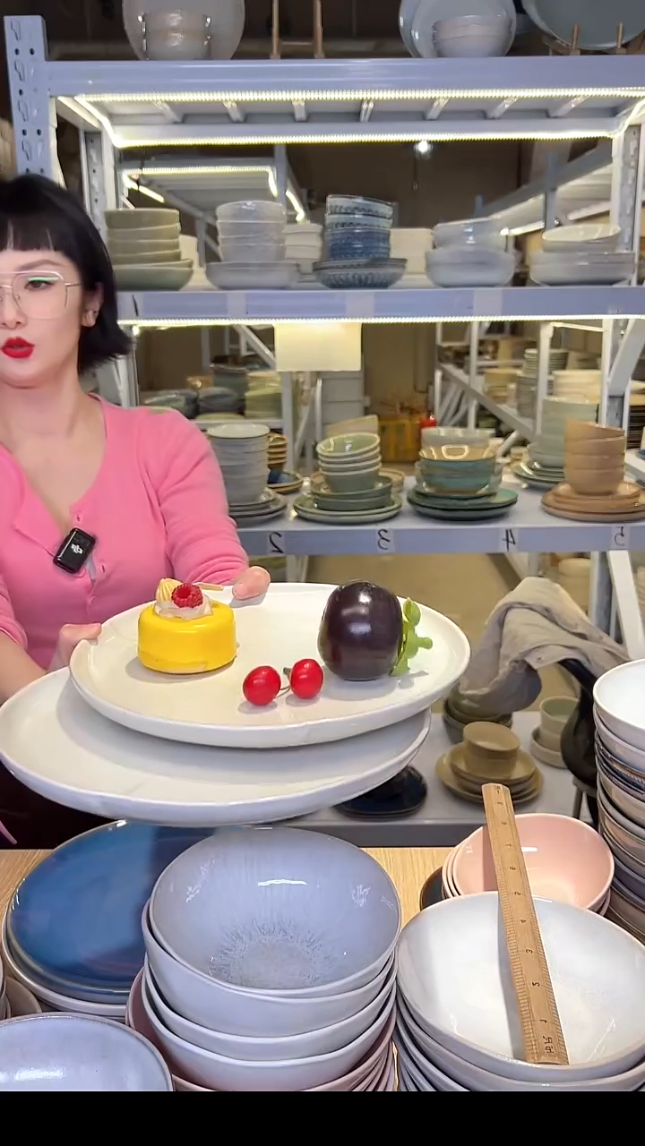 瓷59（十寸）外贸尾货高温釉下彩陶瓷餐具默认微瑕