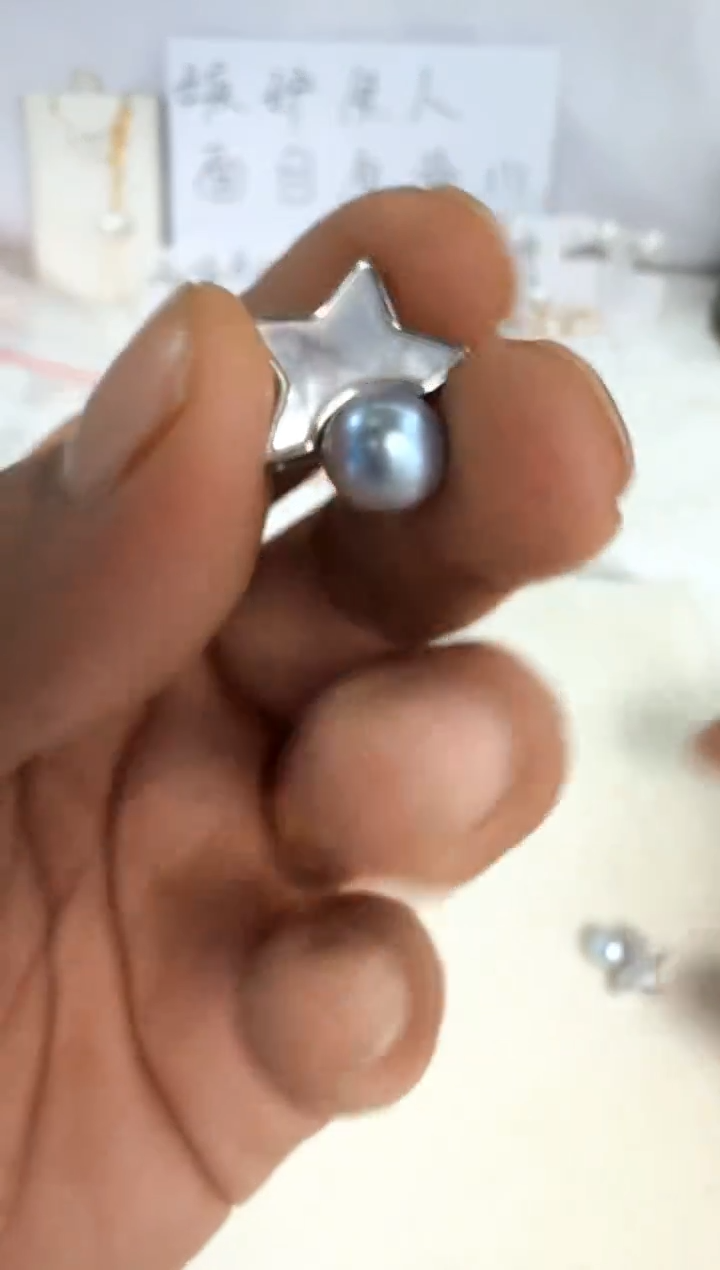 海水珍珠银S925镶嵌颈饰吊坠