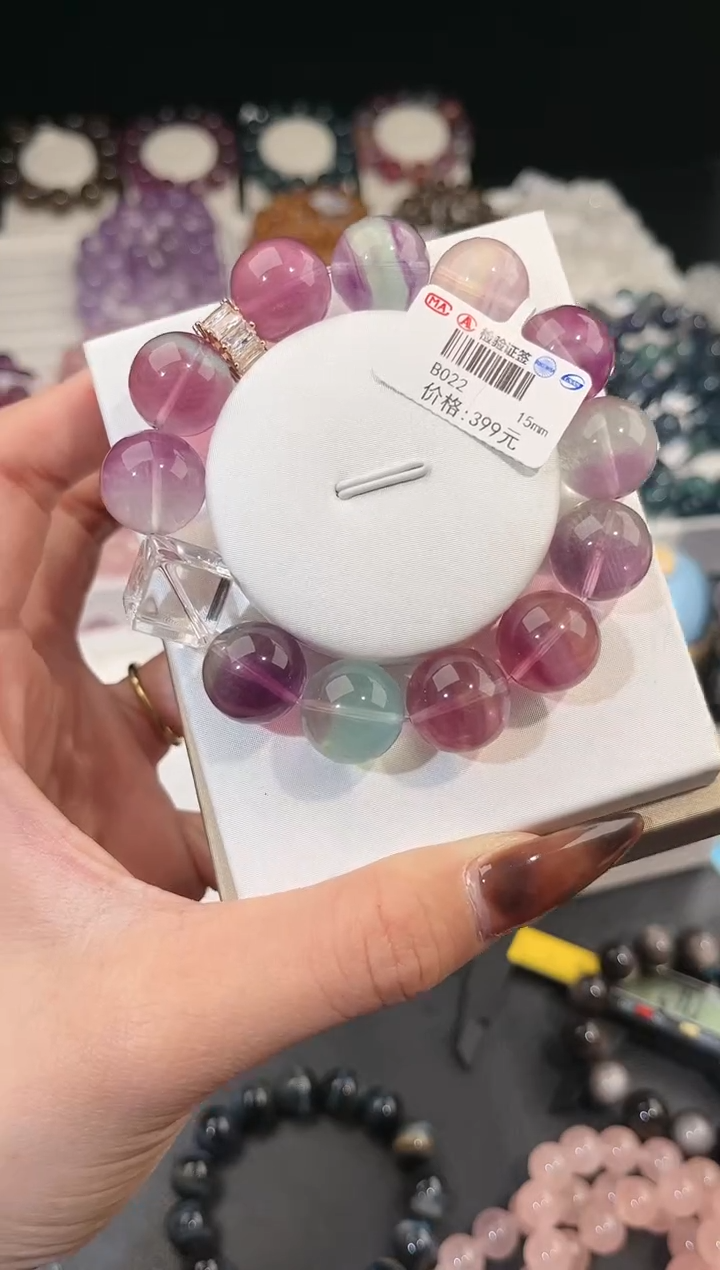【闪购商品】萤石手链合金多样性发一DIY彩萤石