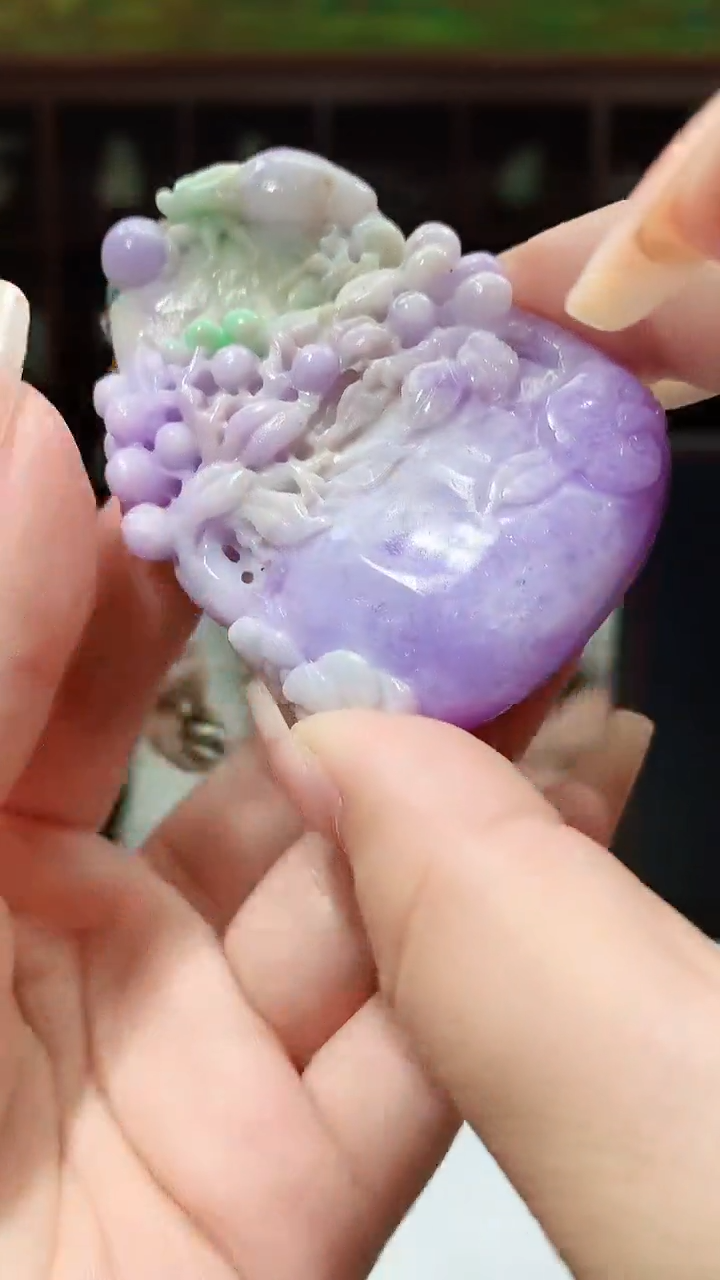 【闪购商品】定制翡翠未镶嵌1049xx-毛货挂件45