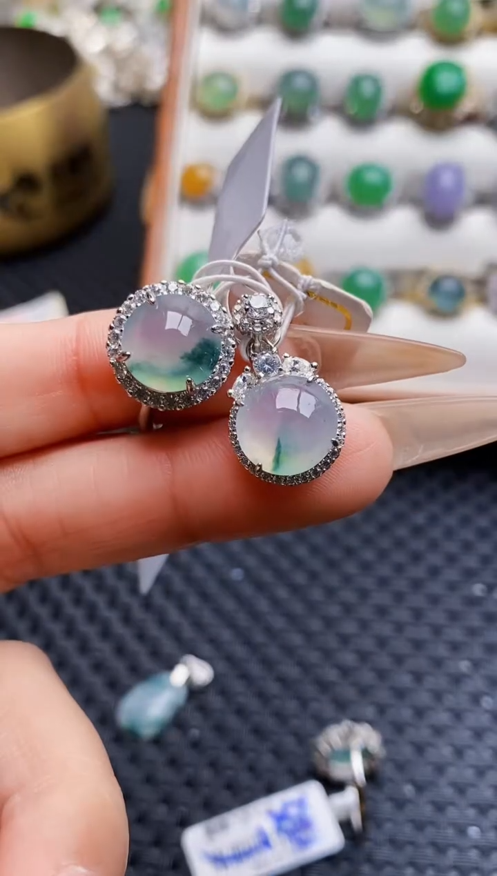 银S925镶嵌戒指翡翠3416